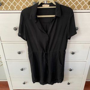 Eight Sixty Black Shift Dress with Tied Waist